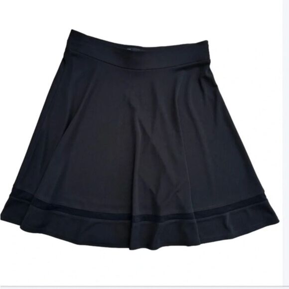 INC International Concepts black skirt mesh hem size small stretch sporty comfy - Picture 1 of 2